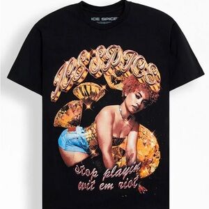 ⚡️3/$30 PacSun ICE SPICE Black Graphic Tee